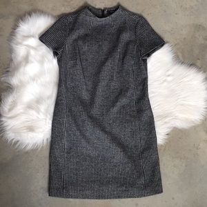 Theory Gray Ribbed Mini Dress